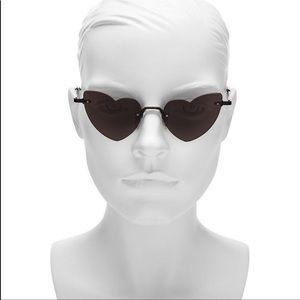 SAINT LAURENT Rimless Heart-shaped SUNGLASSES